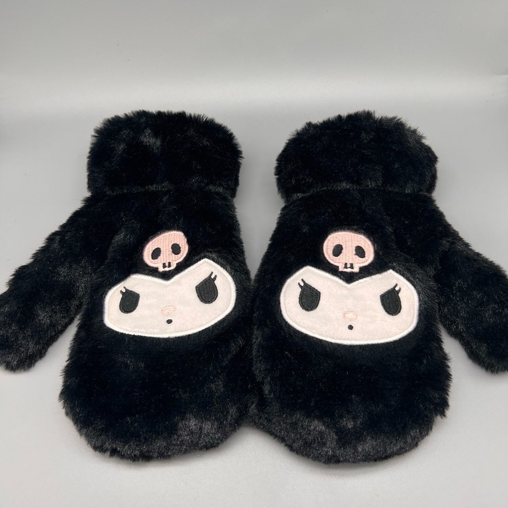 Kuromi Mittens Gloves Sanrio Japanese Goth Punk Cosplay - Girls & Women’s Small